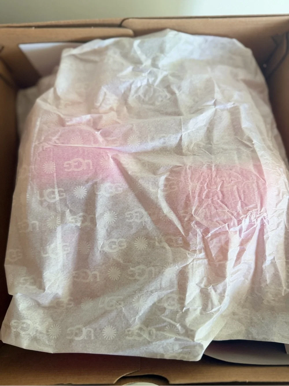 UGG Checker Pink and Orange Platform Fluff Slides